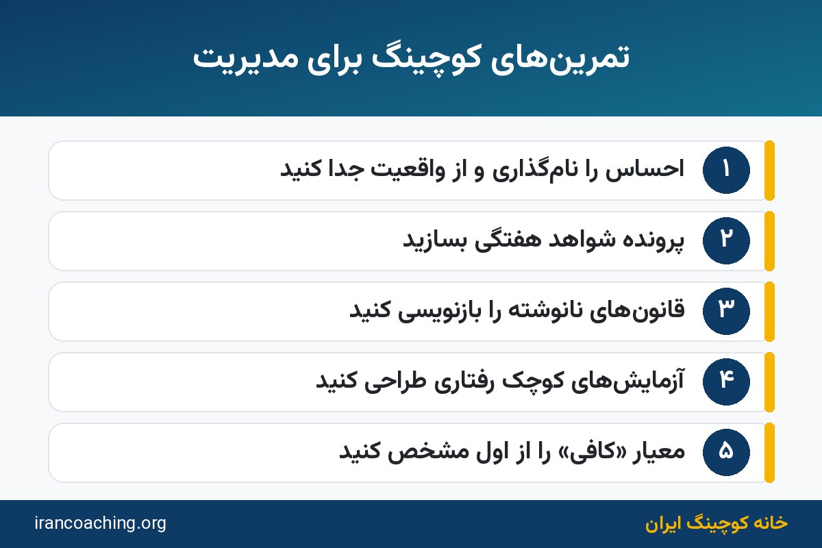 اینفوگرافیک راهکارهای عملی کوچینگ برای مدیریت سندرم ایمپاستر